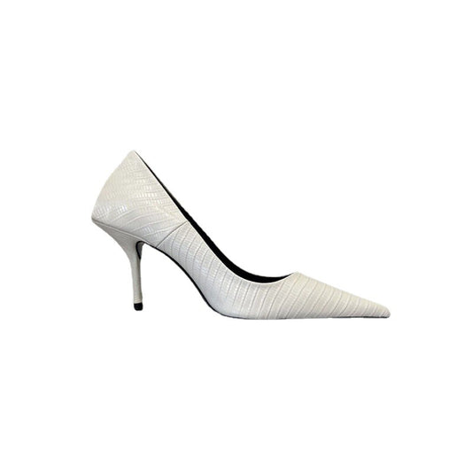 Elevate your style with our Women's Leather Pumps! Featuring a sleek design in black, gray, and white, these pumps offer ultimate versatility and sophistication. Crafted with high-quality leather, they provide both comfort and durability. Perfect for any occasion, these pumps will elevate your outfit and make you stand out in the crowd!