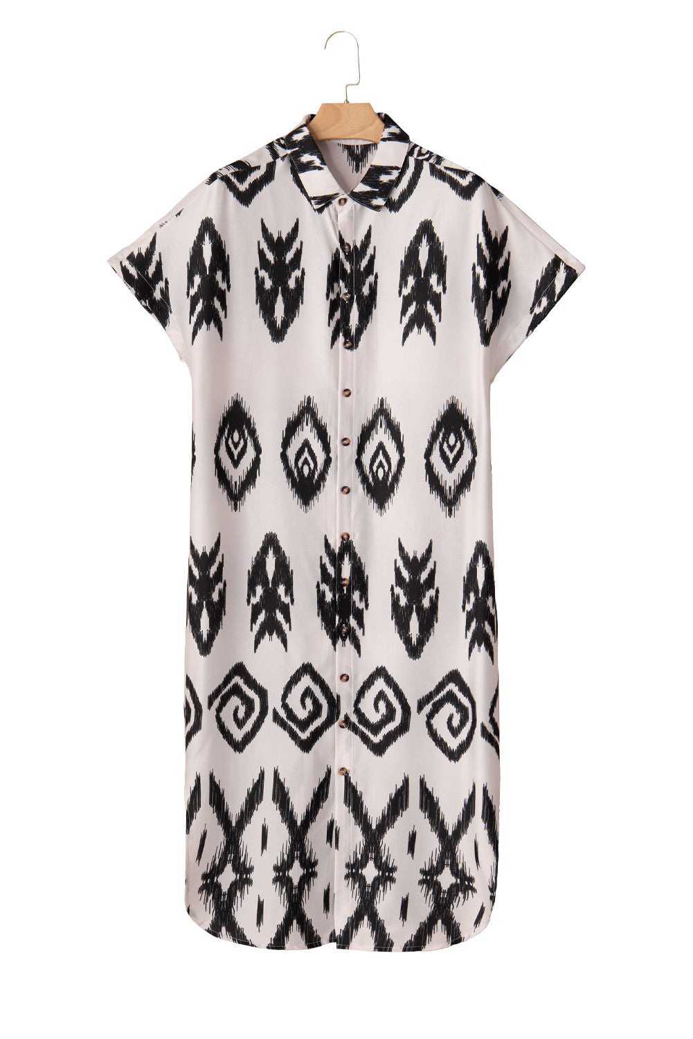 Aztec Print Maxi Dress with Wide Side Split