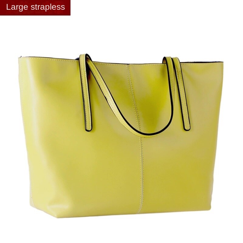 Leather High Capacity Tote Bag