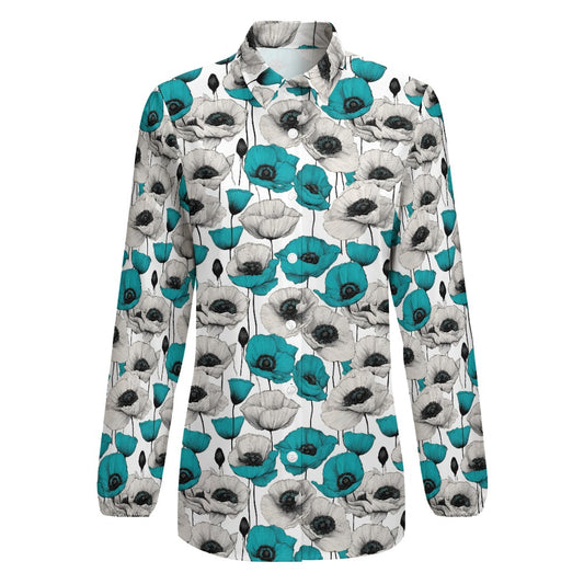 Elegant Original Floral Graphic Print Blouse