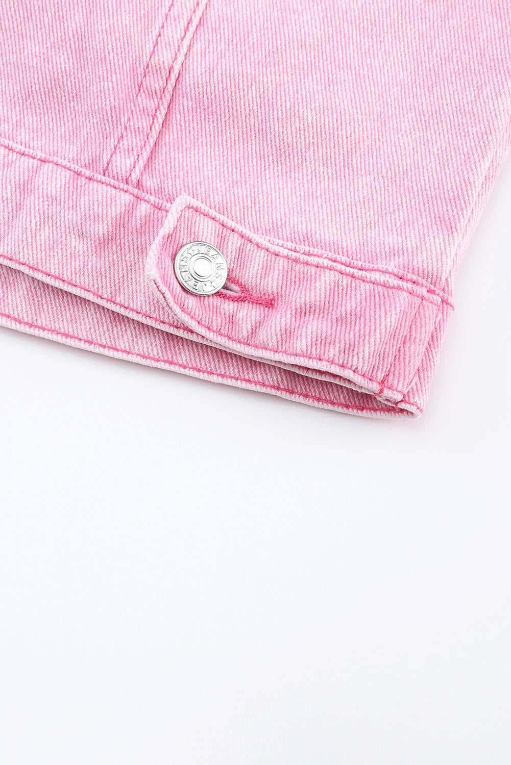 Update your wardrobe with our Fashionable Pink Acid Wash Button Flap Pocket Denim Jacket! Made with a stylish pink acid wash design, this jacket is perfect for any fashion-forward individual. With convenient button flap pockets, you'll always have easy access to your essentials. Elevate your style with this trendy denim jacket!