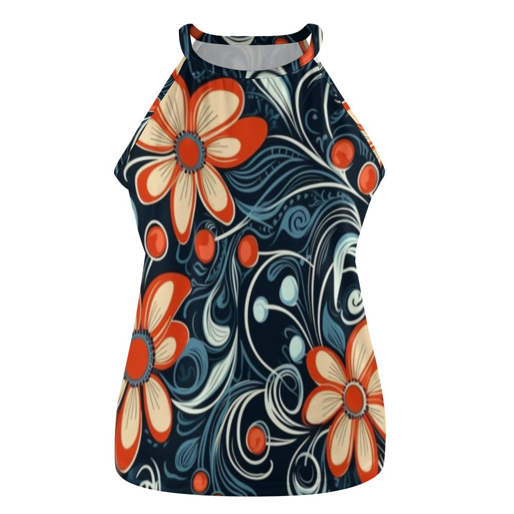 The Original Floral Graphic Print tank-top is a must-have ensemble piece for anyone looking to add a touch of style to their wardrobe. Featuring a vibrant floral graphic print, this sleeveless top is perfect for any occasion. Made with a comfortable crew-neck design, it offers both fashion and function. Elevate your look with this unique and eye-catching piece!