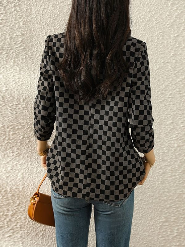 Fashionable High End Houndstooth Blazer