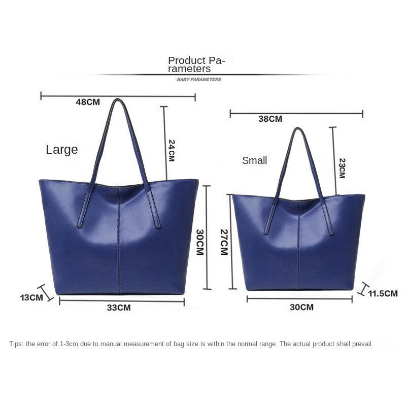 Leather High Capacity Tote Bag