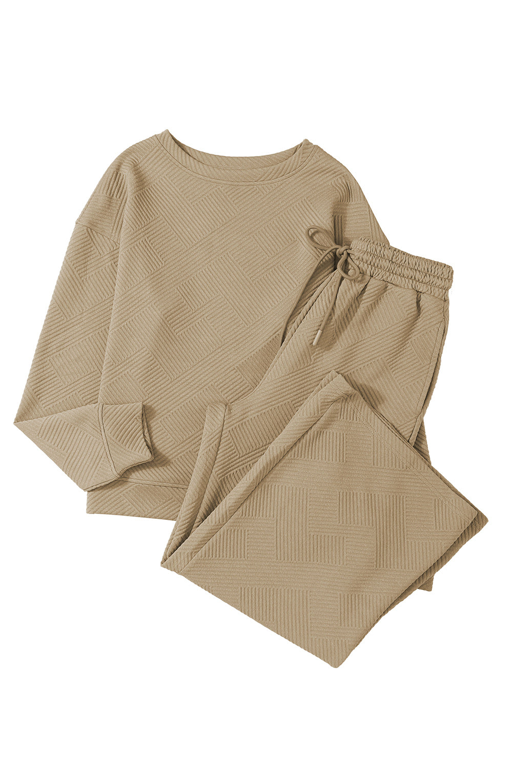 Transform your wardrobe with our Loose &amp; Comfy Khaki Wide Leg Outfit Set! Experience ultimate comfort and style with this versatile and chic set. Made with a loose and flowy design, it's perfect for any occasion. Upgrade your look and feel confident all day long.