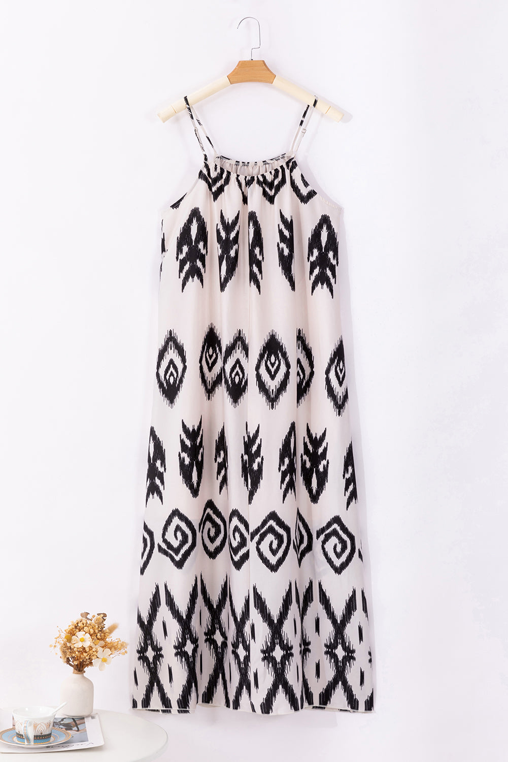 Black & White Sundress with Aztec Print - Forever Summer Collection - Thread Harbor Clothing Company