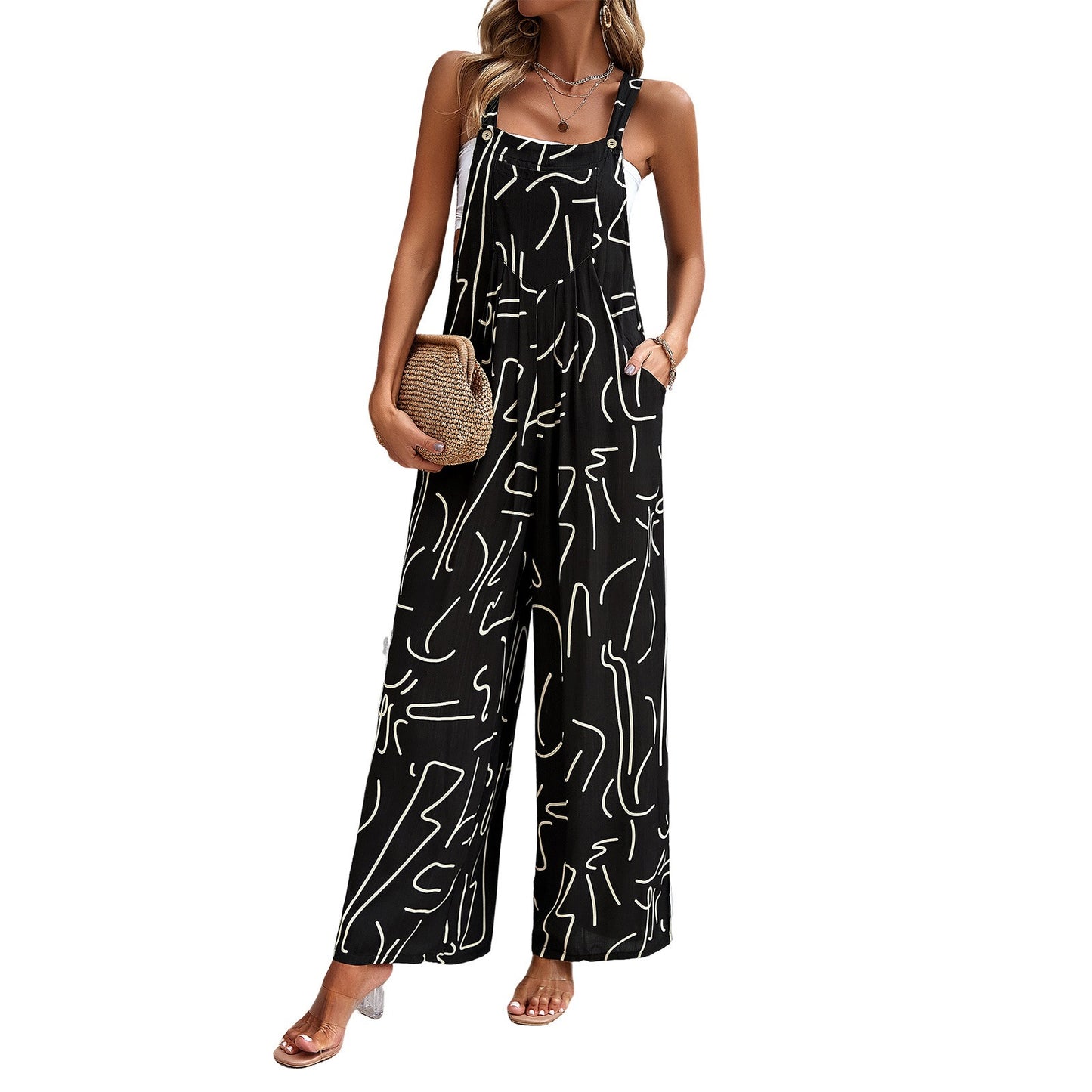 Elevate your style with our bold Women's Wide Leg Bib Style Overalls! Made from high-quality fabric, these overalls come in 4 unique prints to choose from. Perfect for any occasion, these overalls provide a comfortable fit and versatile look. Upgrade your wardrobe today!