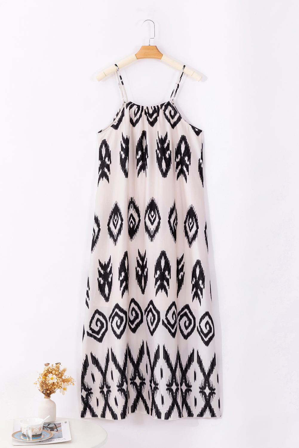 Black & White Sundress with Aztec Print - Forever Summer Collection - Thread Harbor Clothing Company