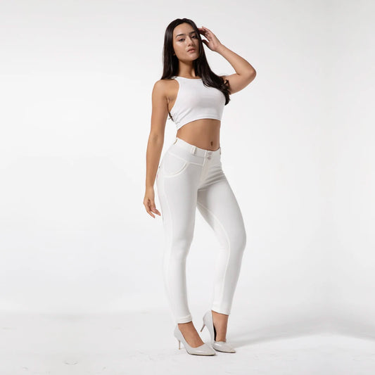 Indulge in confidence and style with Sexy White Women's Butt Lift Leggings. Elevate your activewear collection with these leggings that are sure to boost your confidence and turn heads wherever you go.