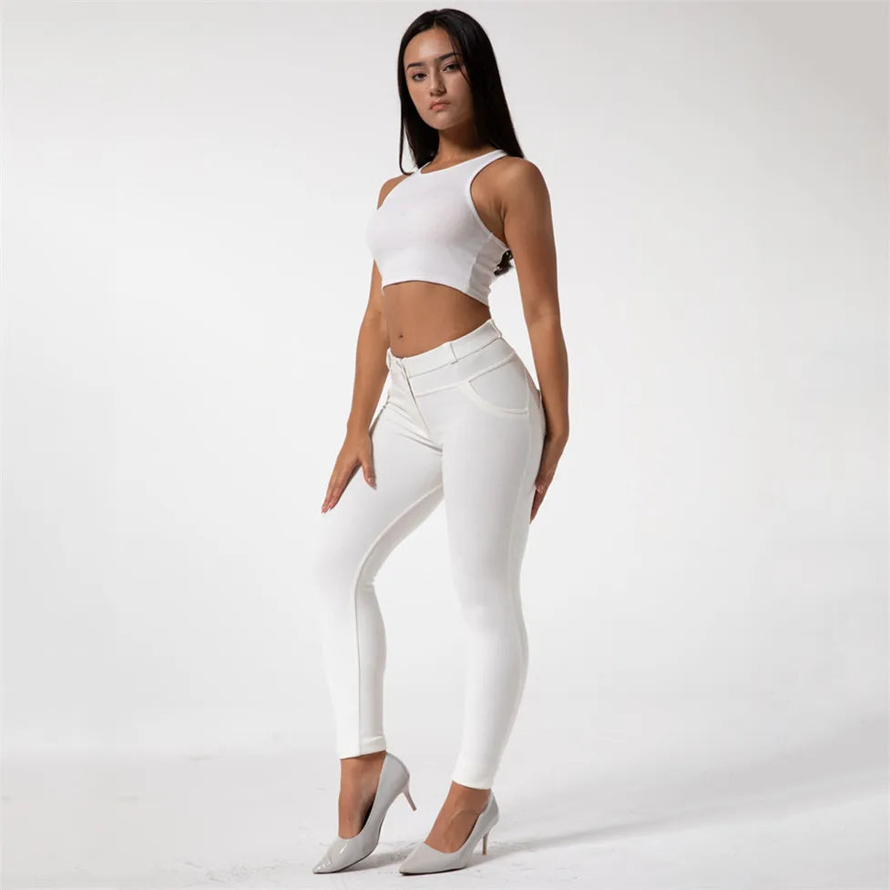 These Butt Lifting Leggings feature innovative technology and a mid-rise design for a flattering and comfortable fit. With a variety of 8 colors to choose from, these leggings offer a super stretchy fabric for a skinny leg look. Upgrade your activewear collection with these stylish and functional leggings.