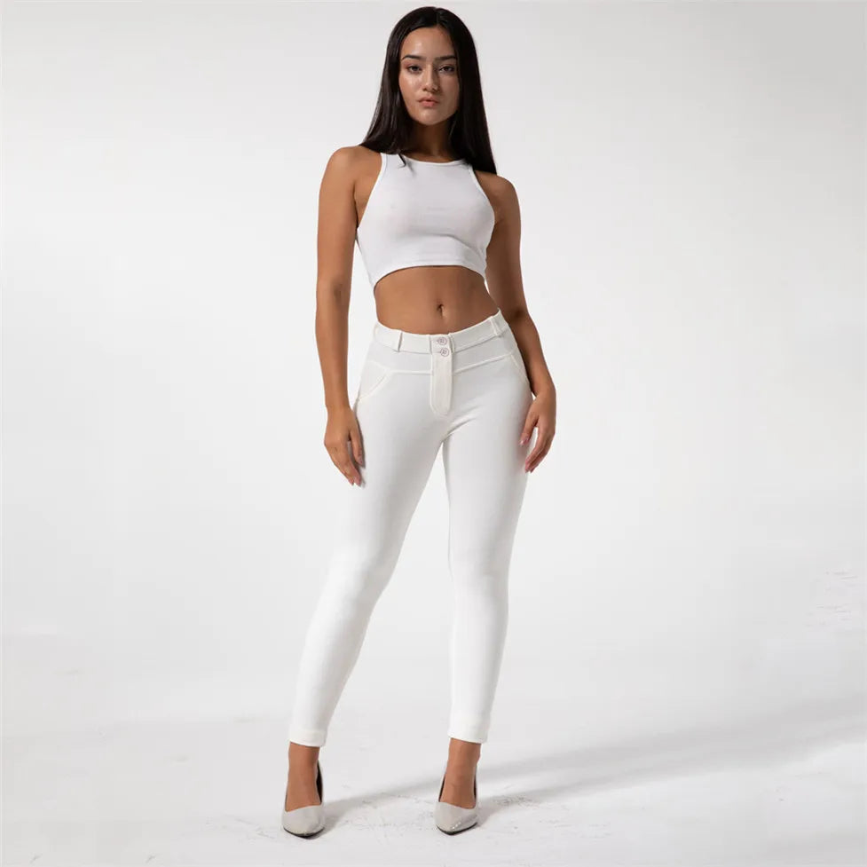 These Butt Lifting Leggings feature innovative technology and a mid-rise design for a flattering and comfortable fit. With a variety of 8 colors to choose from, these leggings offer a super stretchy fabric for a skinny leg look. Upgrade your activewear collection with these stylish and functional leggings.