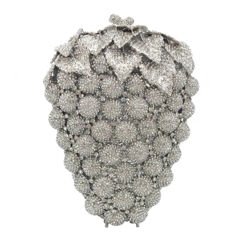 Rhinestone Grape Novelty Clutch