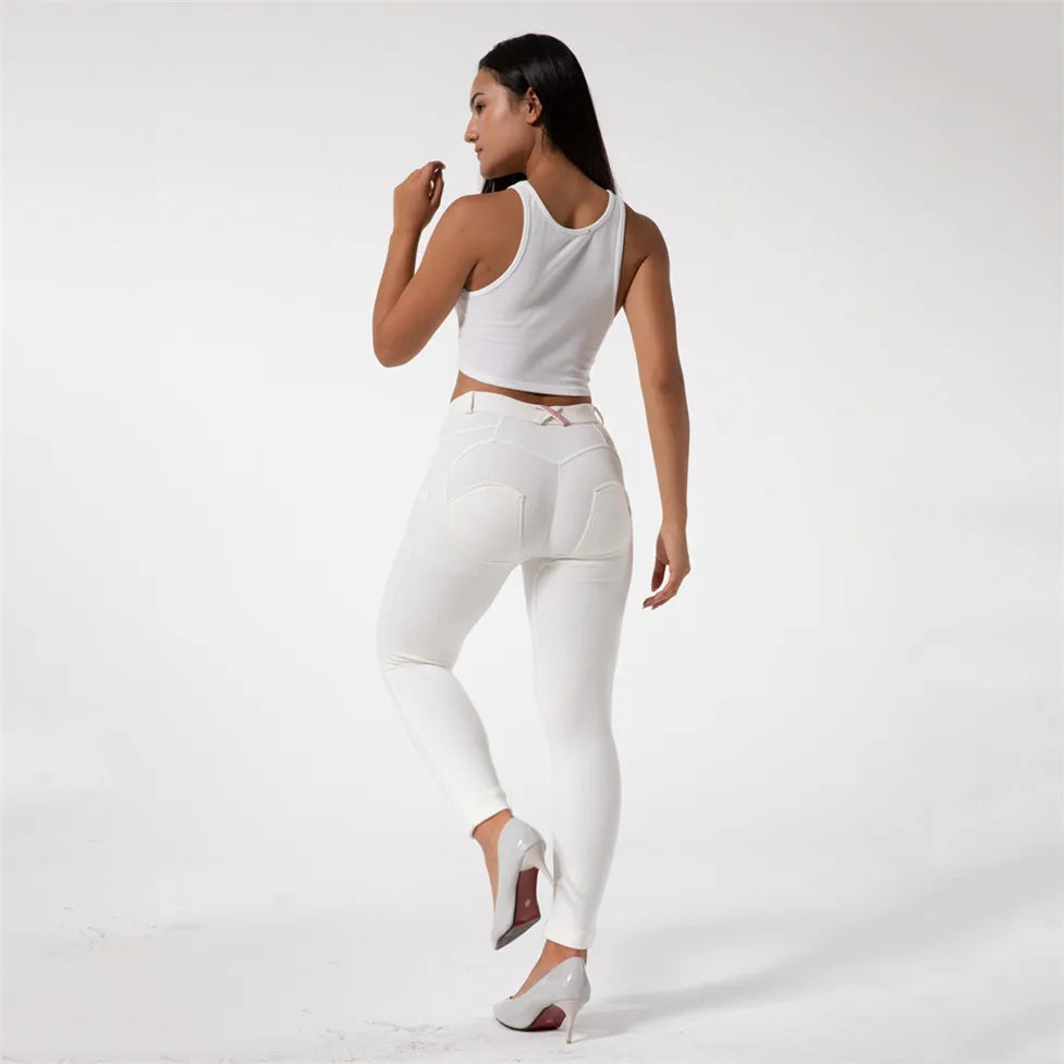 These Butt Lifting Leggings feature innovative technology and a mid-rise design for a flattering and comfortable fit. With a variety of 8 colors to choose from, these leggings offer a super stretchy fabric for a skinny leg look. Upgrade your activewear collection with these stylish and functional leggings.