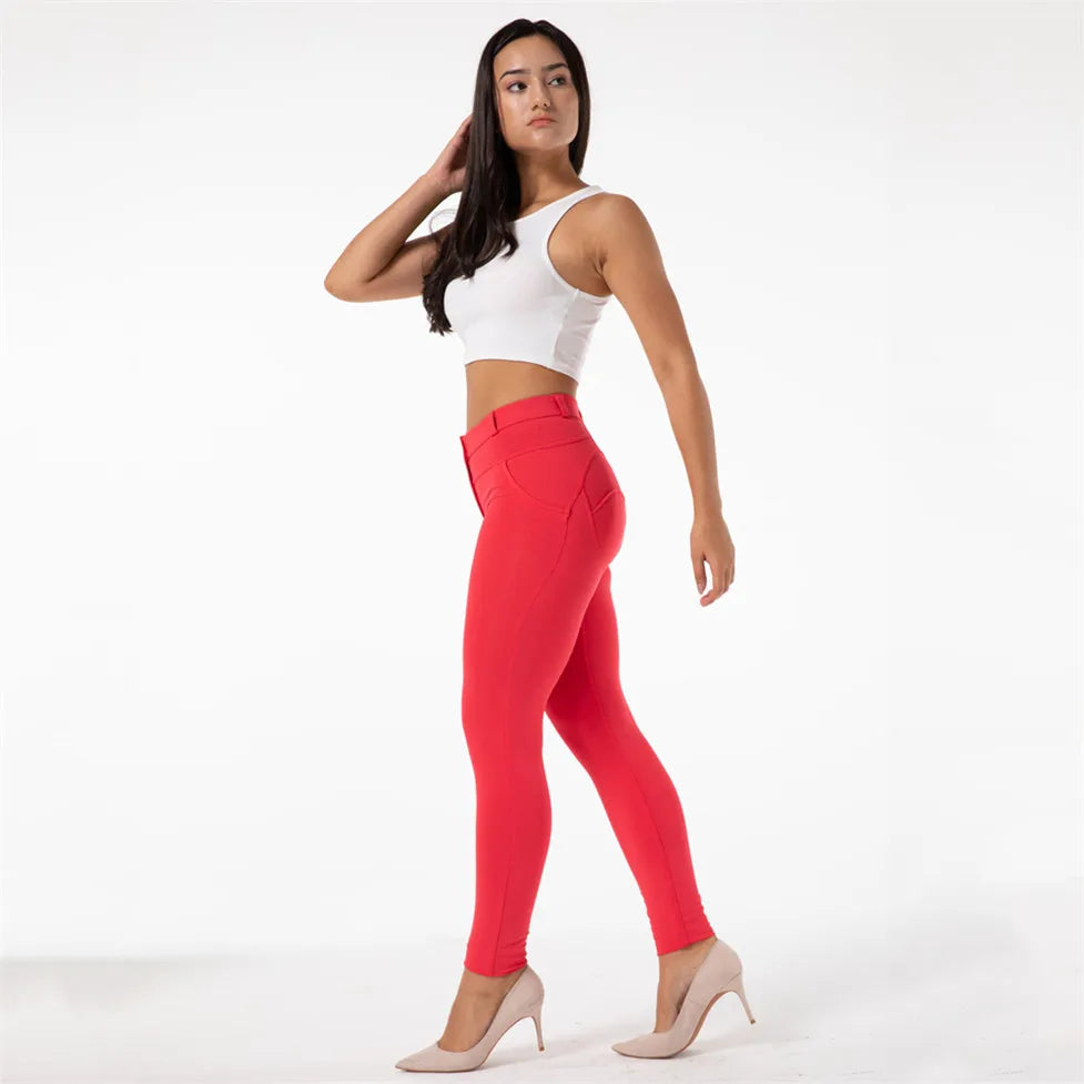 Unlock your full potential with our Red Mid Rise Stretchy Workout Leggings! Made with high-quality stretch material, these leggings provide maximum comfort and flexibility for your intense workout sessions. The vibrant red color adds a bold and powerful touch to your gym look. Elevate your performance and style with these must-have leggings.