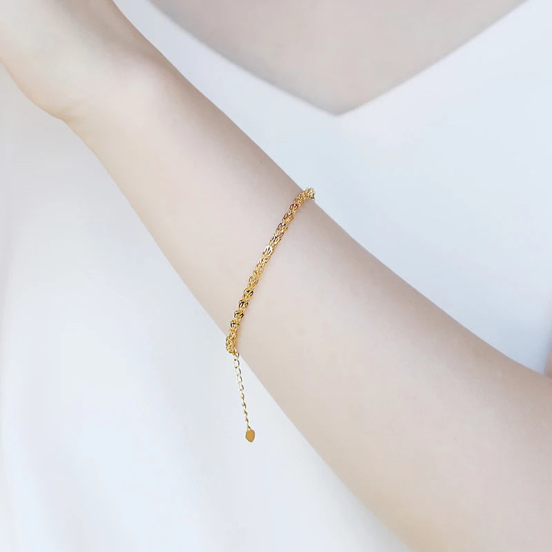 Gold Adjustable Phoenix Tail Link Chain Bracelet