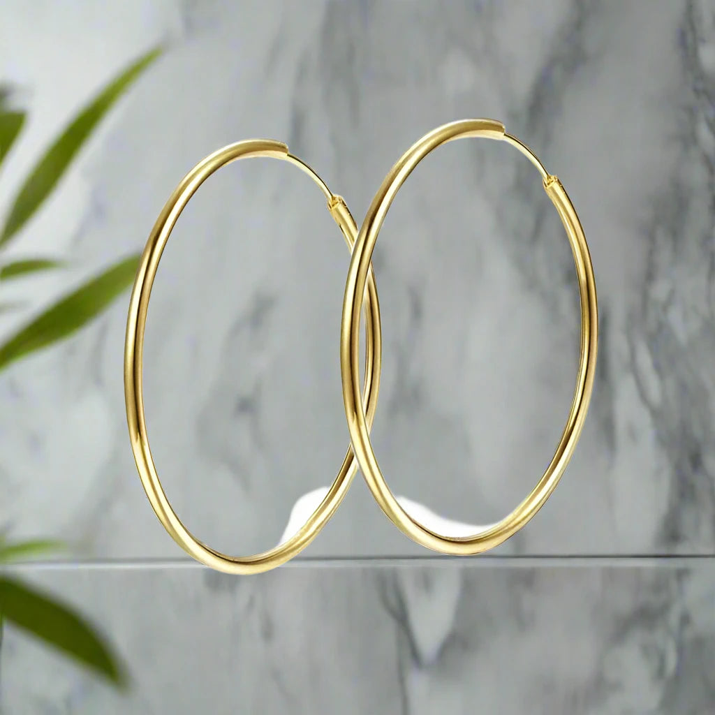 gold hoop earrings
