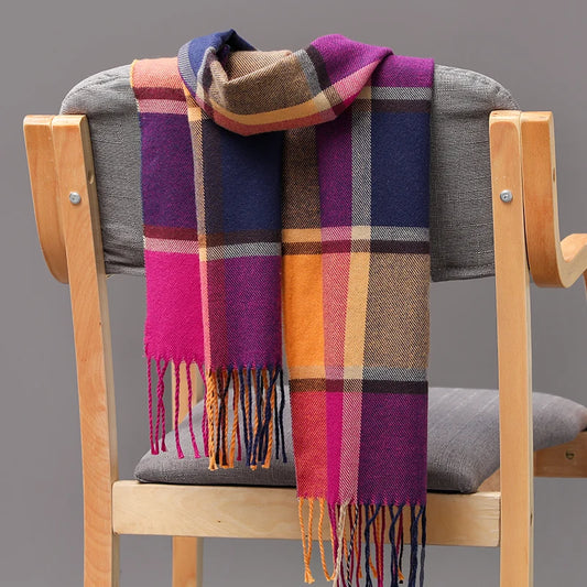 Get cozy and stylish with our Soft Warm Unisex Plaid Winter Scarf! Made from soft, warm material, this scarf is perfect for braving the cold while still looking fashionable. Its plaid design adds a touch of classic charm to any outfit. Stay warm and chic all winter long with this must-have accessory.