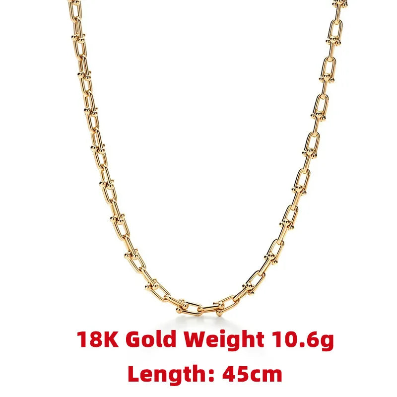 18K Gold weight 10.6g 
 Length:  45cm