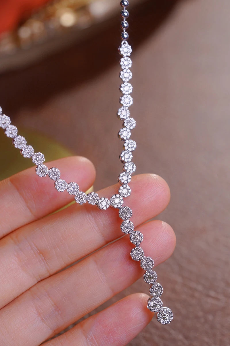 18K White Gold Necklace with 2.3 Carat of Natural Diamonds