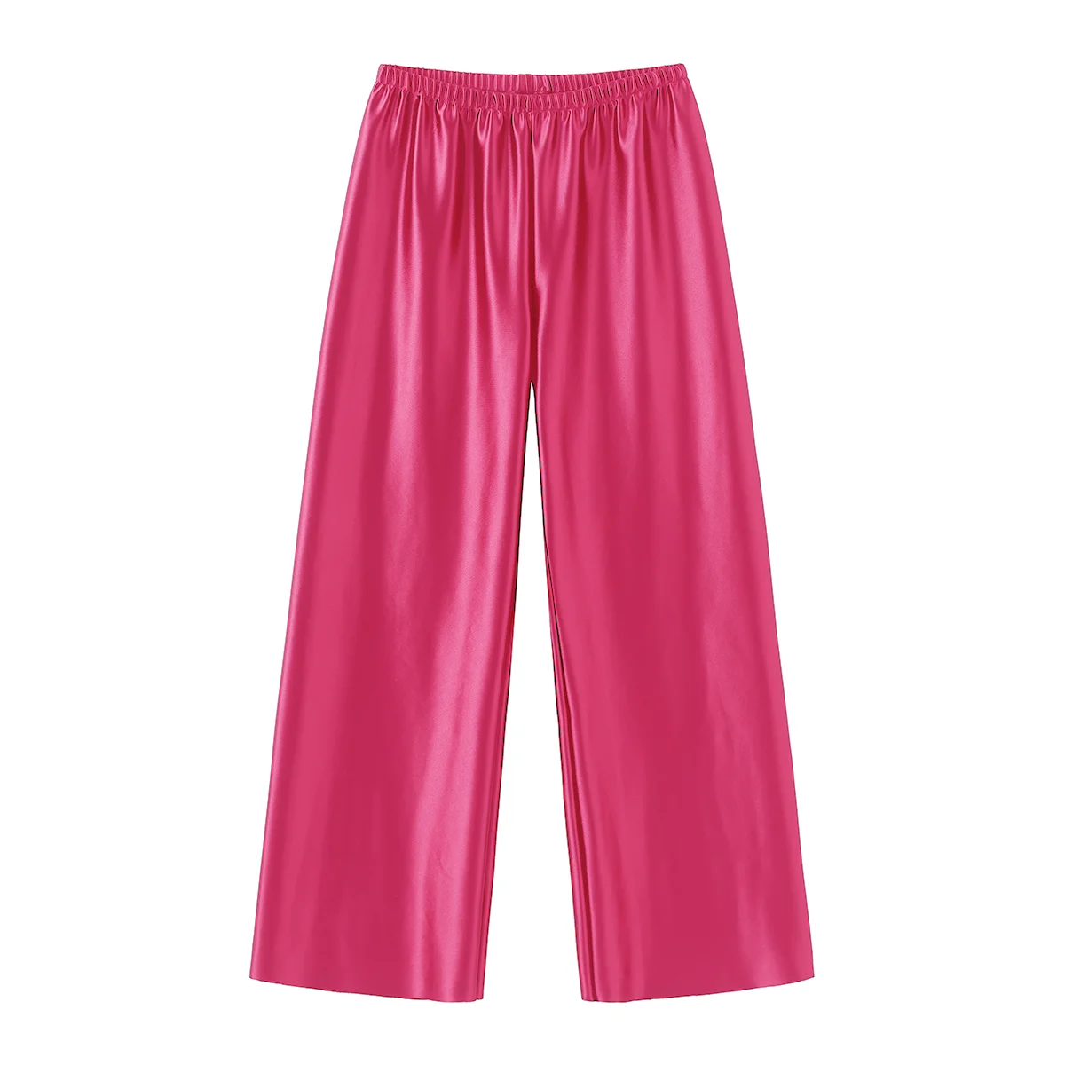 Introducing our Casual Long Wide Leg Elastic Waist Satin Trousers! Perfect for any casual occasion, these trousers offer comfort and style with its elastic waistband and wide leg design. Elevate your wardrobe with this must-have piece!