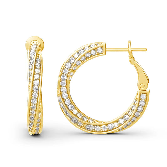 7.5ct Moissanite Hoop Earrings