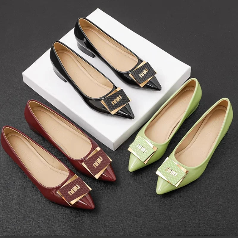 Fashionable Classy Loafer Slip-On Flat Heels