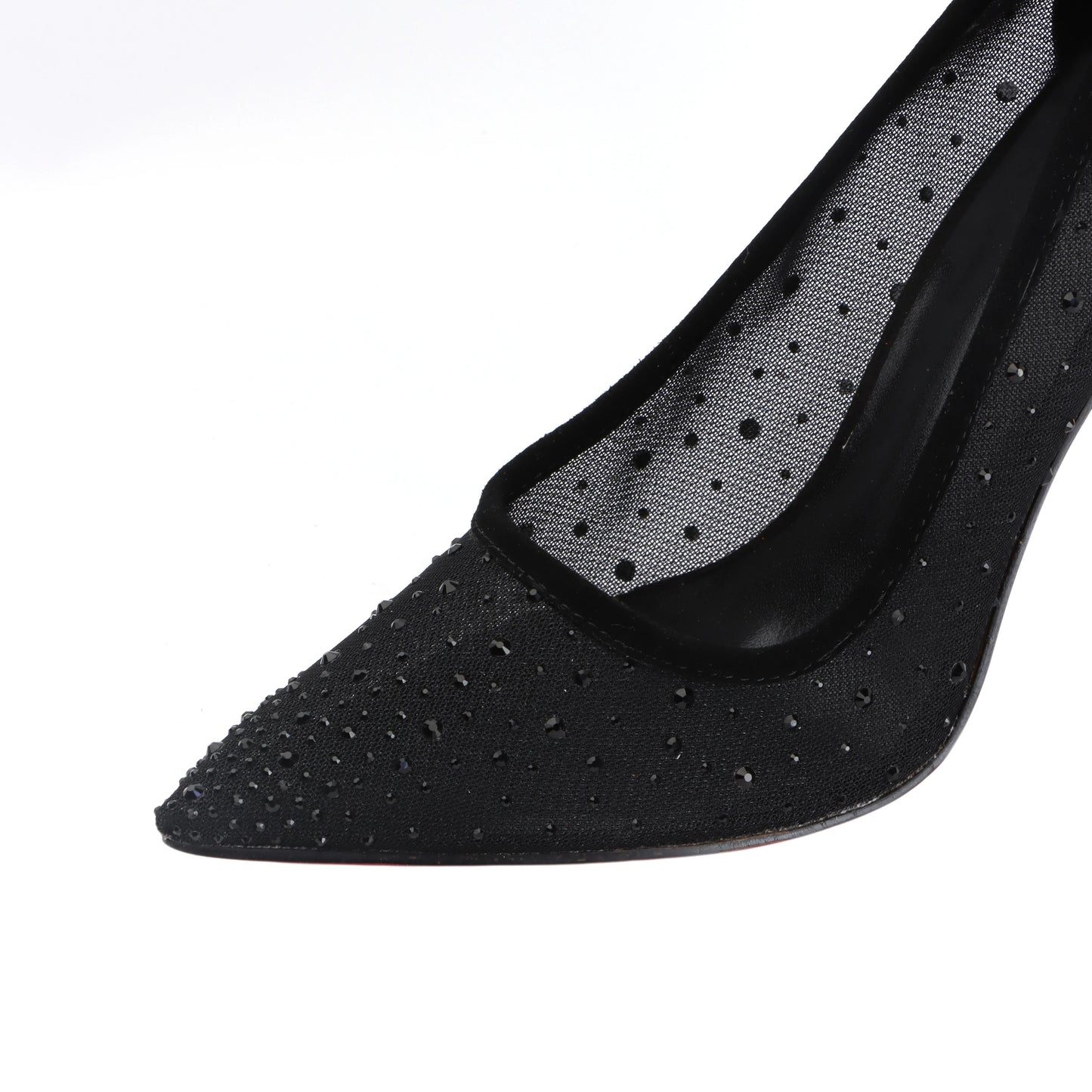 Black Lace High Heel Shoes Designer Pumps with Jeweled Heel - Thread Harbor Clothing Company