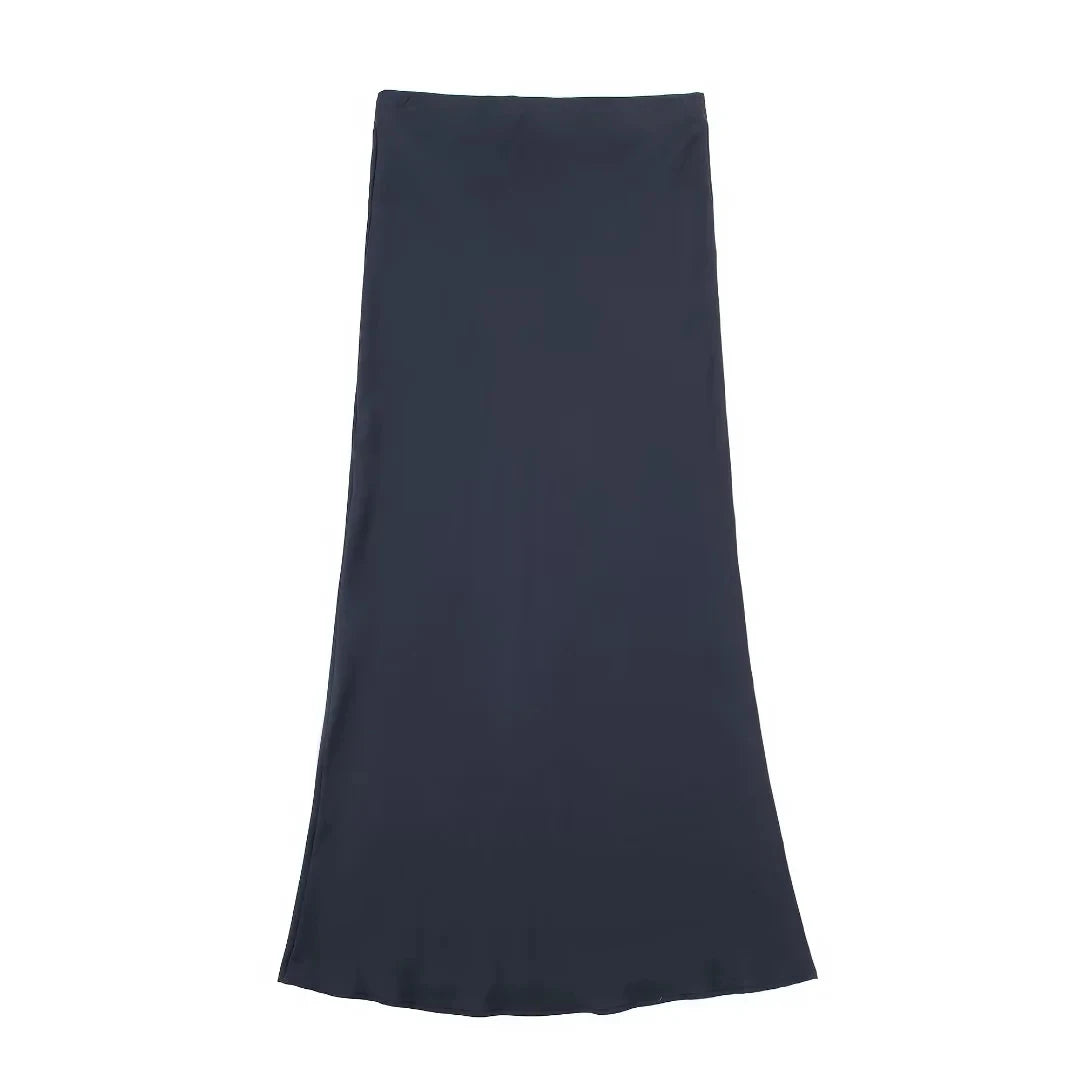 Get ready to elevate your style with our Women's Elastic Waist Mid Length Casual Satin Skirt! Made from high-quality satin, this skirt offers a comfortable and flattering fit with its elastic waistband. Perfect for any casual occasion, it's a must-have addition to your wardrobe.