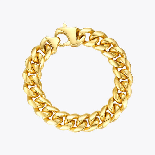 Add some attitude to your wrist with this Statement Piece Punk Chunky Bracelet. The thick link chain design is perfect for bold fashion statements. An eye-catching accessory that will make heads turn. Make a statement!&nbsp; In Gold or Silver