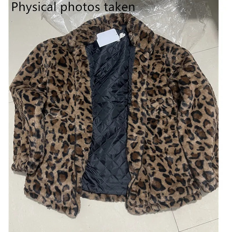 Unleash your wild side with our Faux Fur Leopard Print Jacket! Featuring a trendy collar, zipper closure, and functional pockets, this cozy coat will keep you warm and stylish. Turn heads and make a statement with this must-have piece.