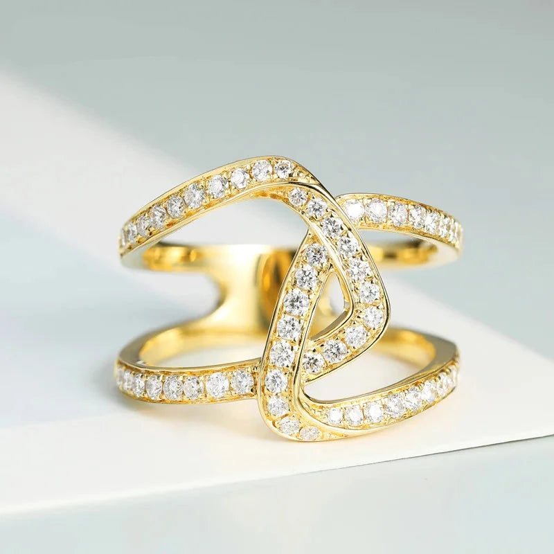 Elevate your look with our Natural Diamonds and 18K Yellow Gold Art Deco Ring, designed by Thread Harbor Clothing Company. Crafted with care, this stunning piece exudes luxury and elegance. Trust in the quality of the natural diamonds and the richness of the 18K yellow gold. A must-have for any jewelry collection!