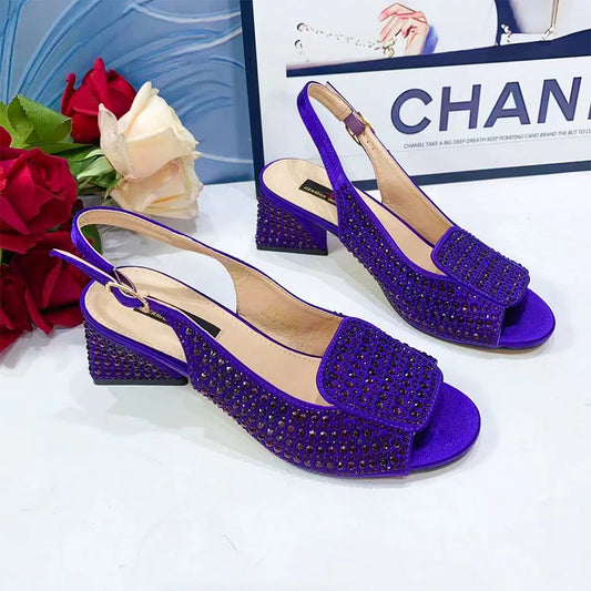 Luxury Sequin Closed Toed Fashionable Pumps