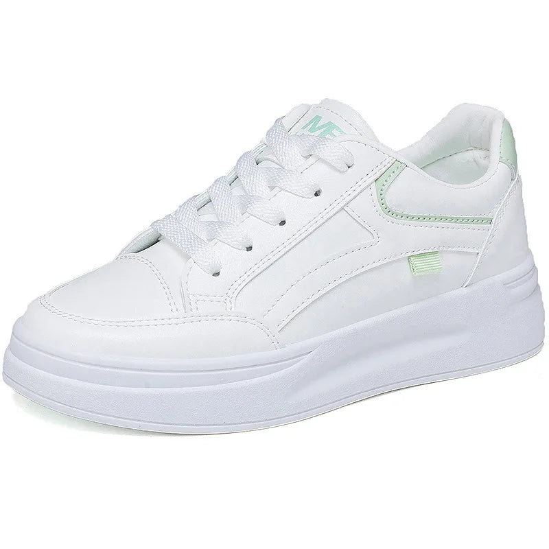 Discover the perfect combination of style and comfort with our Women's White Breathable Casual Tennis Shoes - Sneakers! These sneakers feature a thick sole and platform design, ensuring all-day support and a trendy look. The round toe adds a touch of femininity, making these shoes perfect for any casual outing. Upgrade your footwear game now!