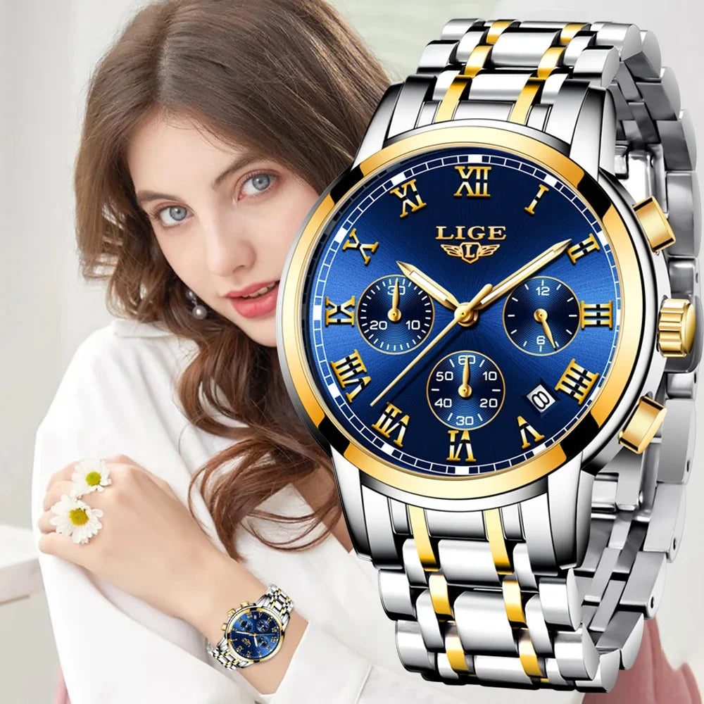 Looking for a watch that's both stylish and functional? Look no further than our Women's Waterproof Quarts Stainless Steel Watch! With a luminous face, you can easily tell the time even in low light situations. Perfect for any woman on the go!