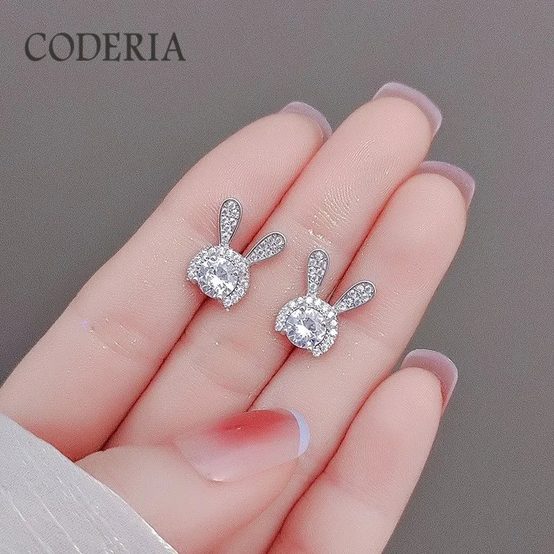 Hop onto the latest trend with these adorable Bunny Stud Earrings! Made with 0.5-1cm moissanite diamonds and sterling silver, these beautiful earrings will add a touch of whimsy to any outfit. Perfect for any bunny lover or those looking for a unique and playful accessory.