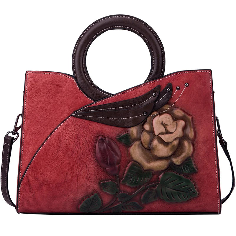 Floral Print Crossbody Tote Bag