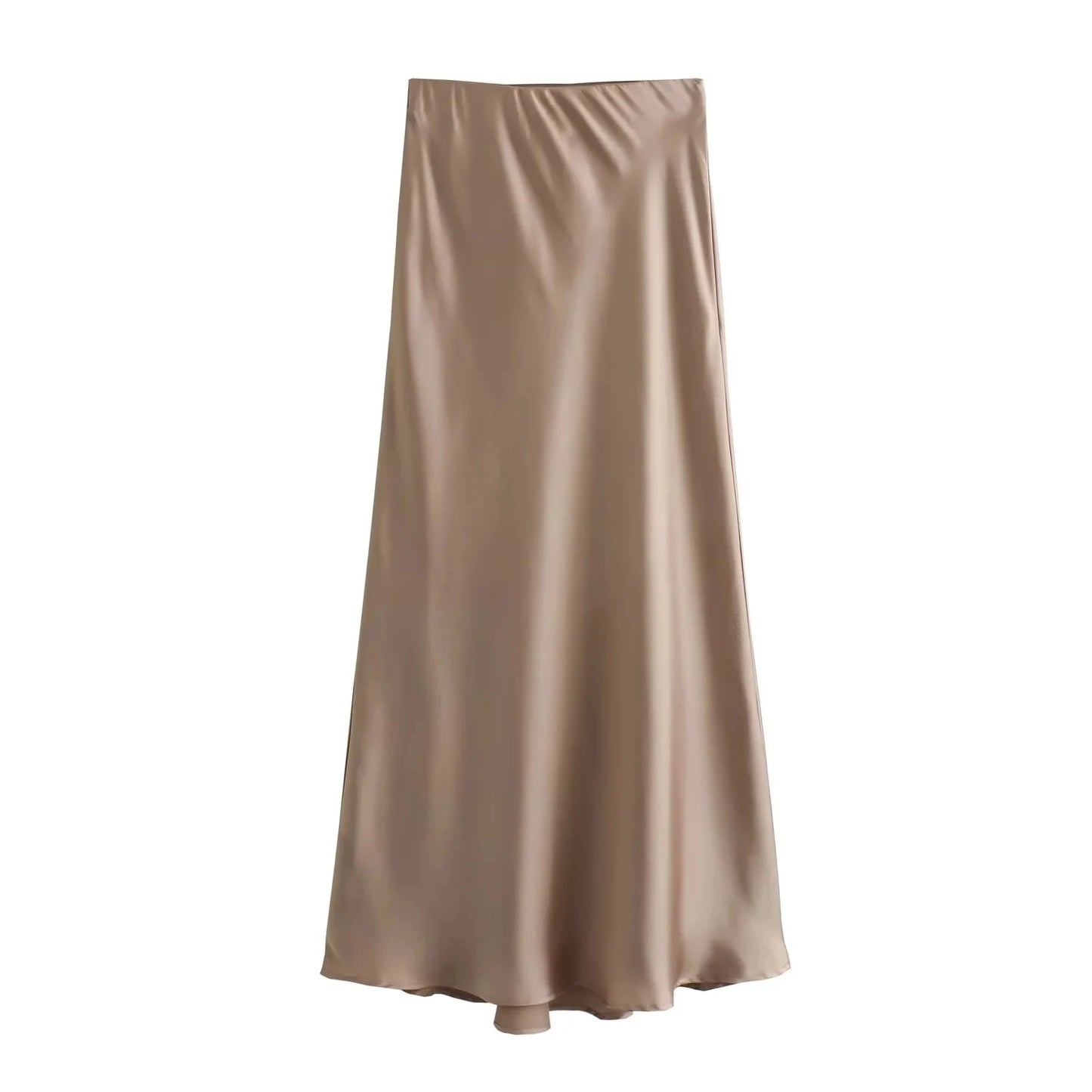 Get ready to elevate your style with our Women's Elastic Waist Mid Length Casual Satin Skirt! Made from high-quality satin, this skirt offers a comfortable and flattering fit with its elastic waistband. Perfect for any casual occasion, it's a must-have addition to your wardrobe.