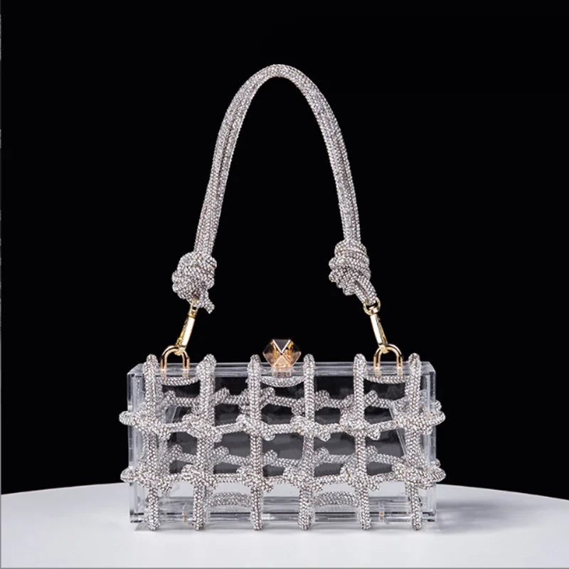 Clear Acrylic Top Handle Bag