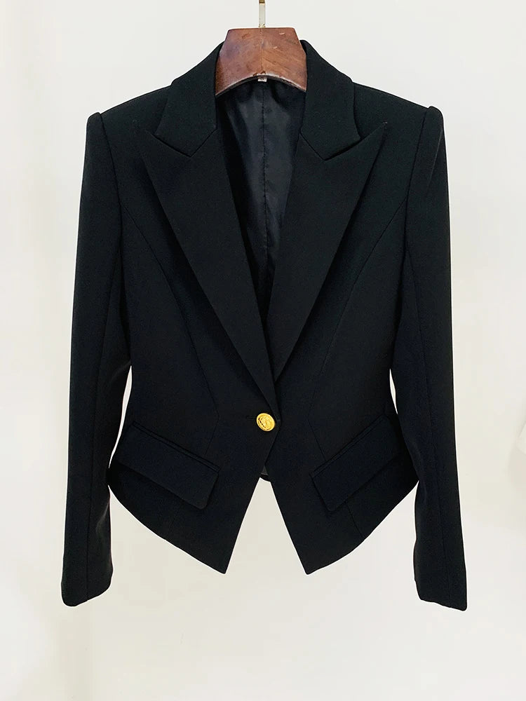 Elevate your style with our Designer Jacket! Featuring a slim, tailored fit and a single button closure, this blazer is the perfect addition to any outfit. Available in pink, black, and white, you can effortlessly make a statement in any color. Step out in confidence and sophistication today!