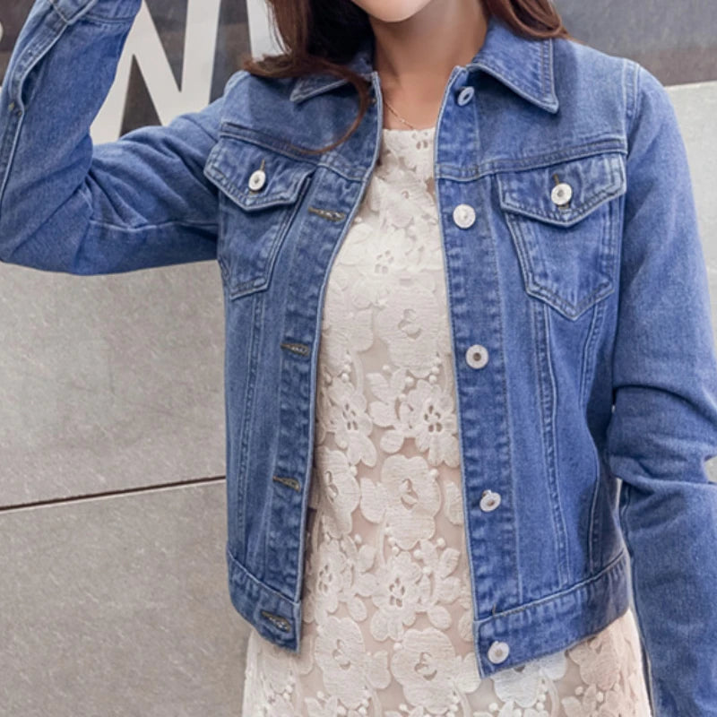 Casual Lightweight Short Denim Jacket