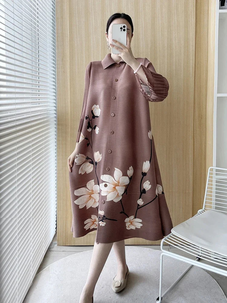 Vintage Loose Fit A-Line Dress Coat