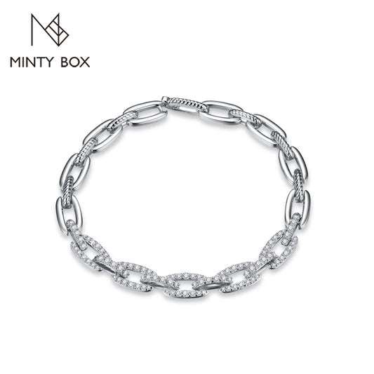 Experience the timeless elegance and brilliance of our Sterling Silver Moissanite Diamond Tennis Bracelet. Crafted from high-quality sterling silver, this bracelet showcases a stunning row of sparkling moissanite diamonds. Perfect for adding a touch of sophistication to any outfit.