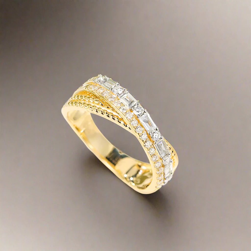 Elevate your style with our 18K Yellow Gold and White Gold Diamond Ring! Featuring certified diamonds with SI2 clarity, this fine jewelry piece from Thread Harbor Clothing Company will add luster to any outfit and leave you feeling confident and chic.