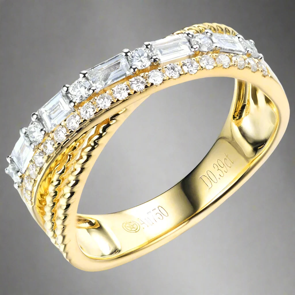 Elevate your style with our 18K Yellow Gold and White Gold Diamond Ring! Featuring certified diamonds with SI2 clarity, this fine jewelry piece from Thread Harbor Clothing Company will add luster to any outfit and leave you feeling confident and chic.