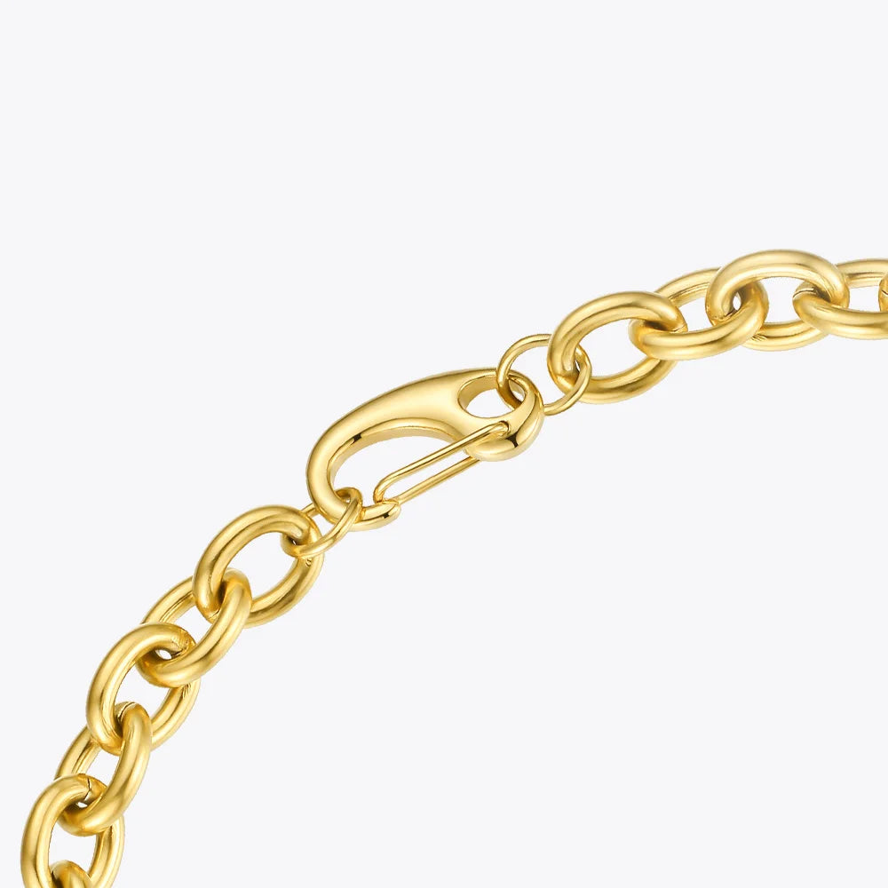 Level up your accessory game with this Chunky Gold Link Chain Necklace. Crafted from high quality stainless steel, this necklace is both durable and stylish. Add a touch of glamour to any outfit with its bold and chunky design. Elevate your style with this statement piece!