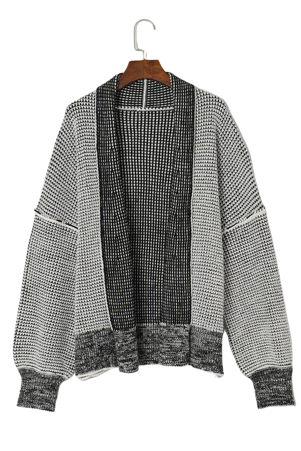 Add some shine to your outfit with our Grey Plaid Contrast Trim Open Front Cardigan. The classic plaid design, open front, and contrast trim make this cardigan perfect for any casual look. Made with soft fabric and a comfortable shift cut, this cardigan can be paired with a tank top, shorts, pants, or leggings for a stylish and cozy ensemble.