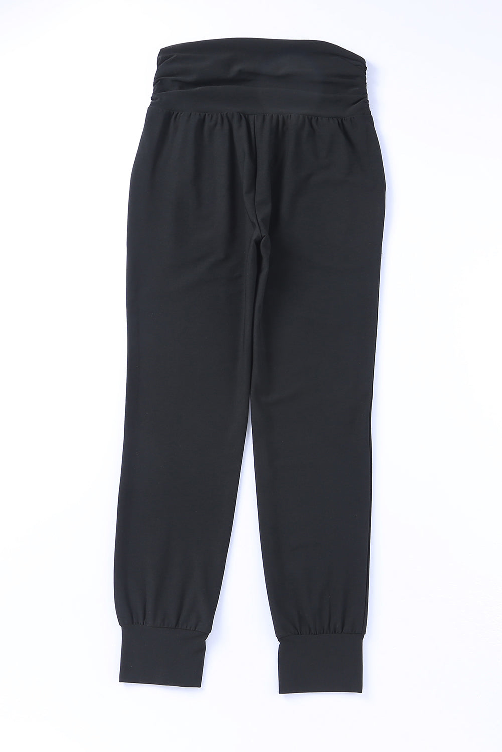 Black High Waist Pleated Leggings with Pockets - Thread Harbor Clothing Company