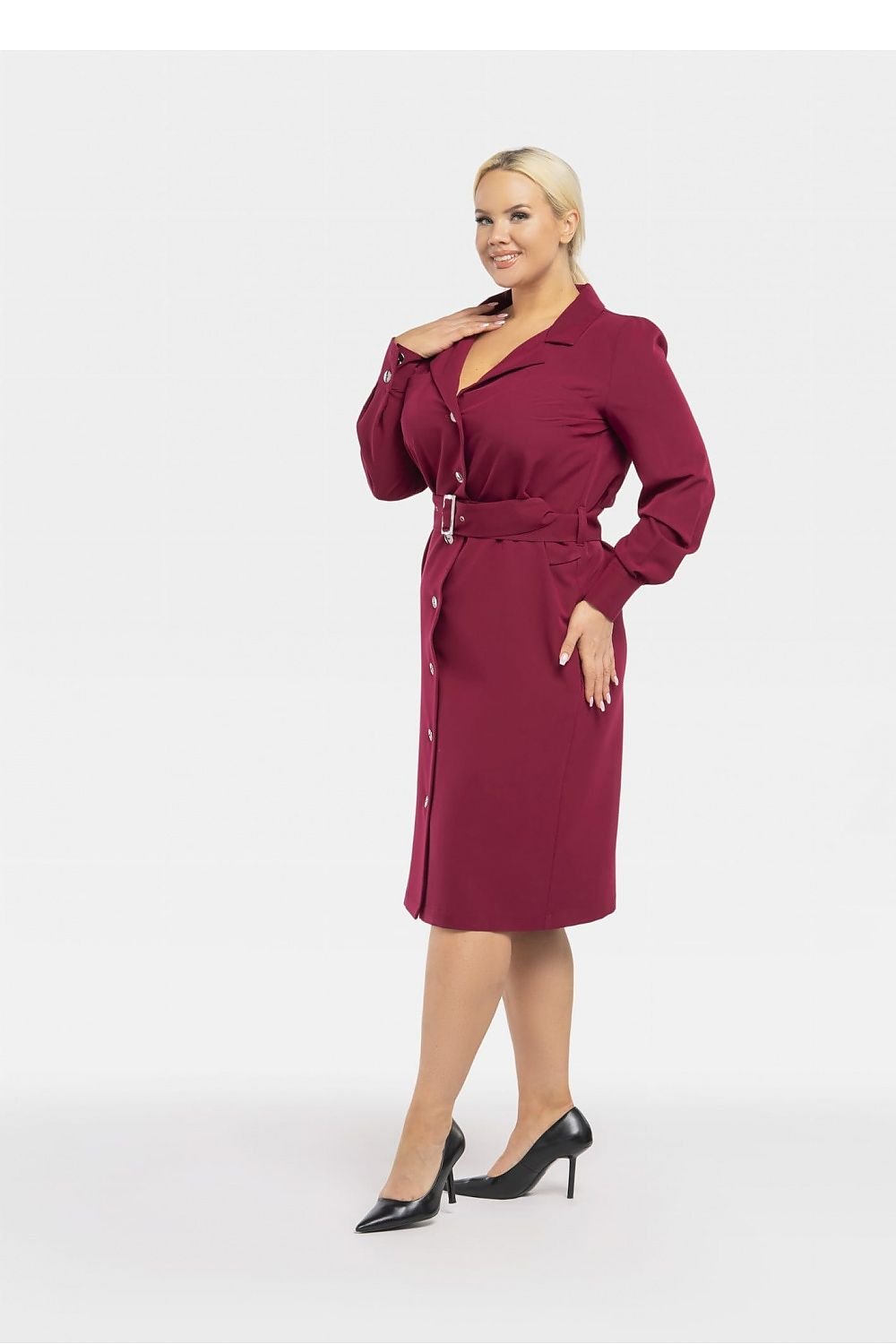 Elevate your style with our Ladies Plus Size Belted Button Down Dress! This versatile dress features a flattering belted waist and button down front, perfect for any occasion. Step into confidence and embrace your curves with this must-have addition to your wardrobe.