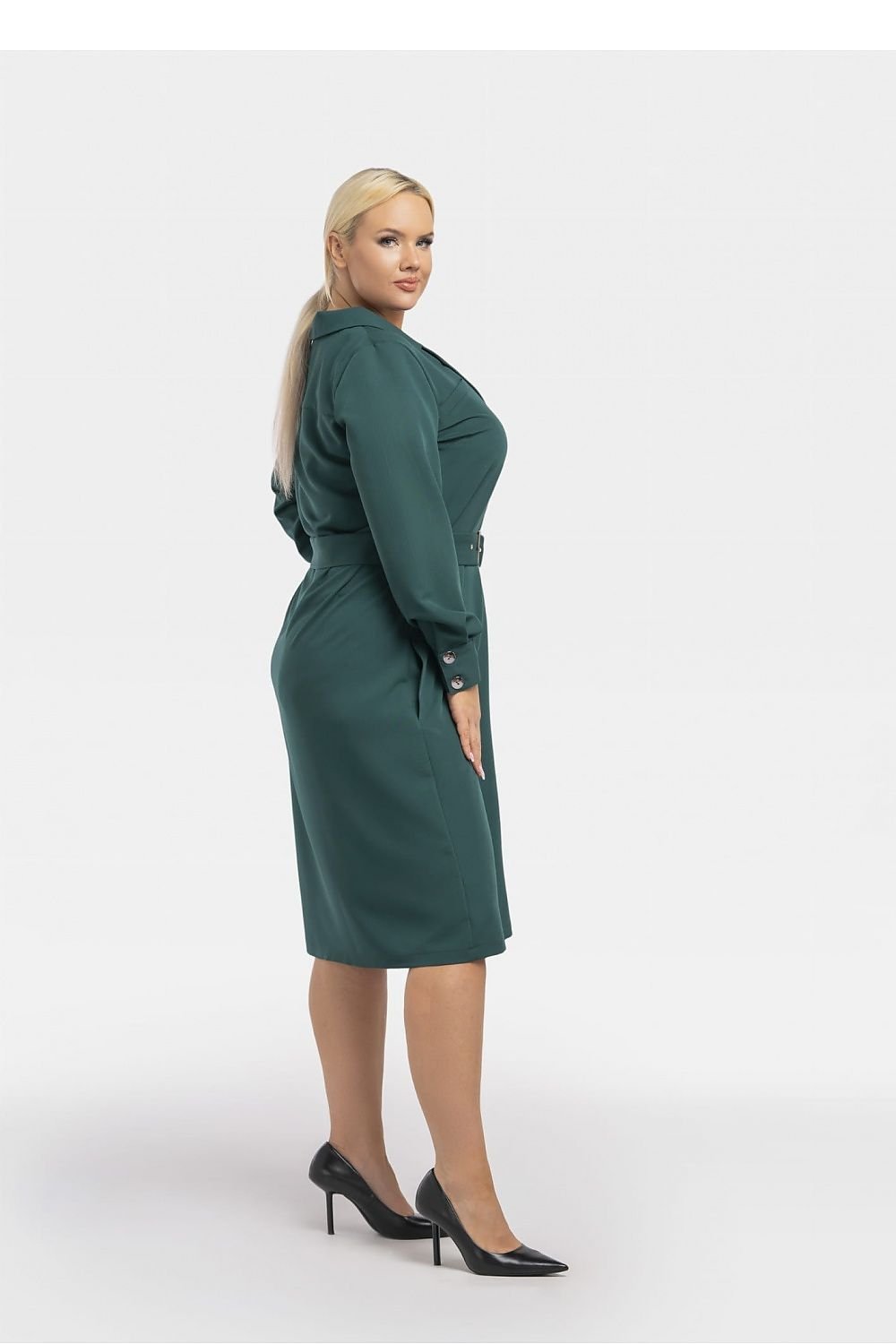 Elevate your style with our Ladies Plus Size Belted Button Down Dress! This versatile dress features a flattering belted waist and button down front, perfect for any occasion. Step into confidence and embrace your curves with this must-have addition to your wardrobe.