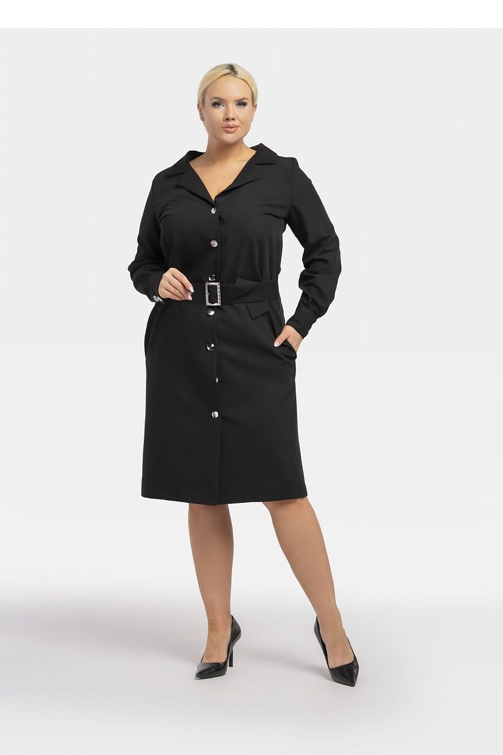 Elevate your style with our Ladies Plus Size Belted Button Down Dress! This versatile dress features a flattering belted waist and button down front, perfect for any occasion. Step into confidence and embrace your curves with this must-have addition to your wardrobe.